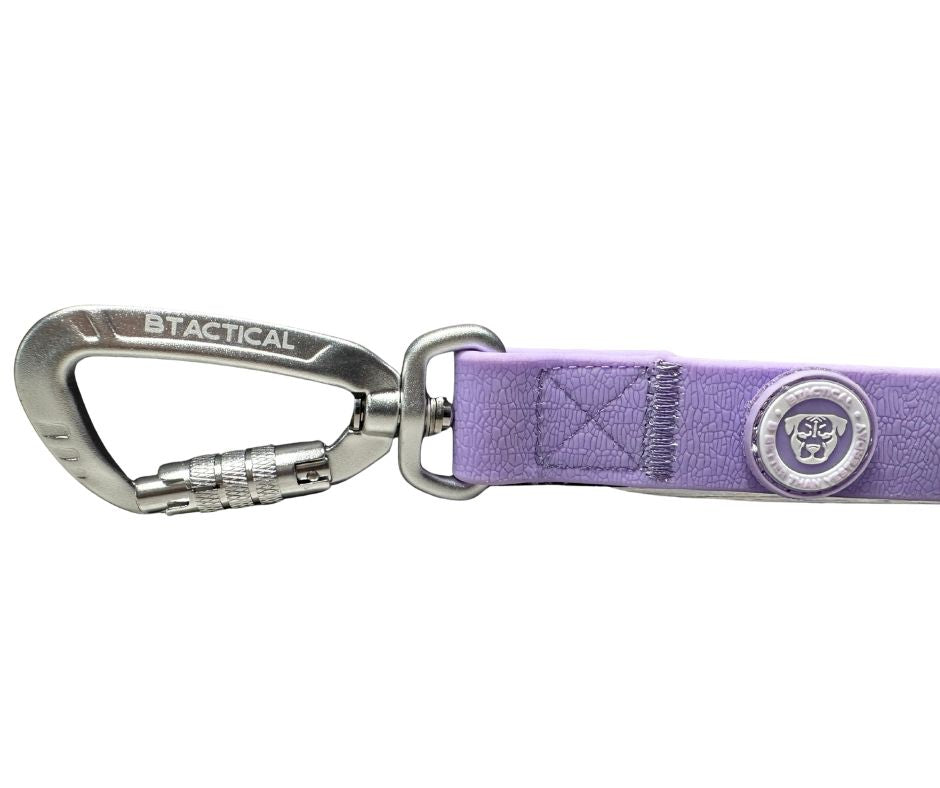 BTactical™ Extra-Strong PVC Carabiner Clip Dog Lead | Pastel Purple