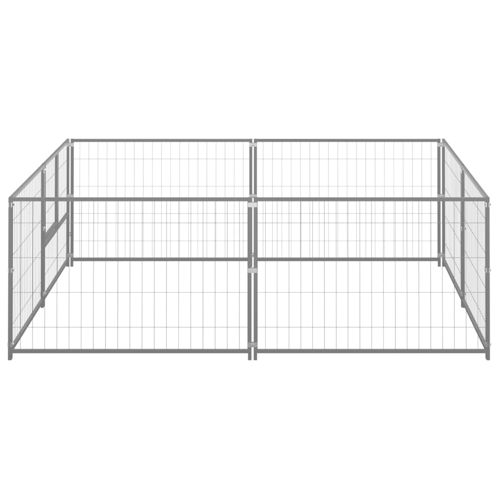 NNEVL Dog Kennel Silver 4 m² Steel