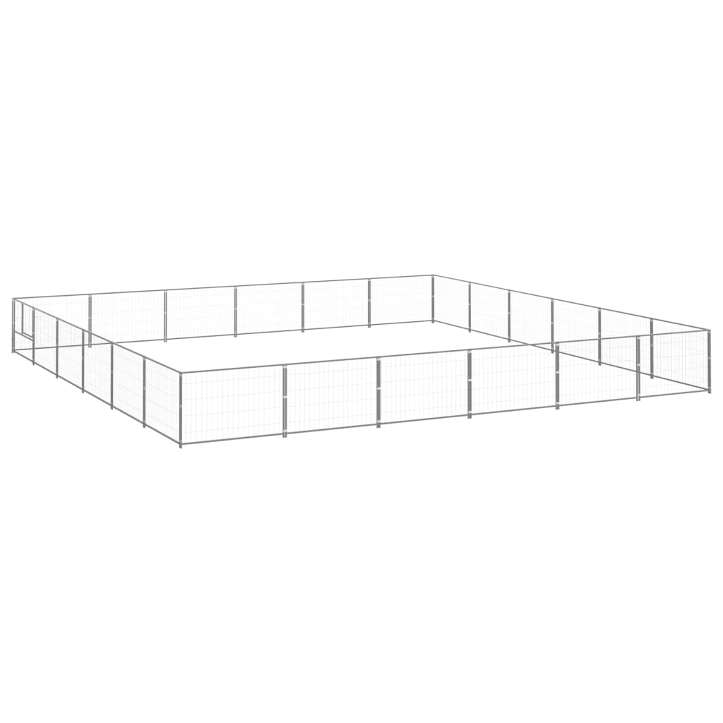 NNEVL Dog Kennel Silver 36 m² Steel