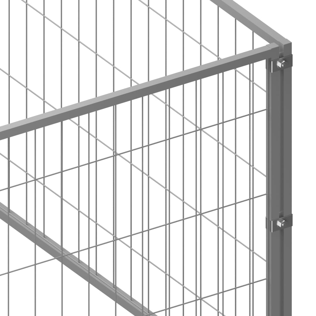 NNEVL Dog Kennel Silver 36 m² Steel