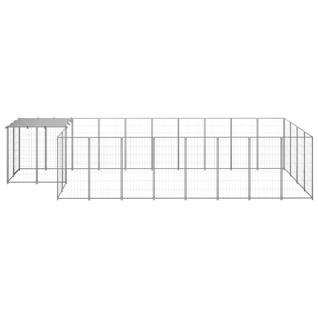 NNEVL Dog Kennel Silver 10.89 m² Steel