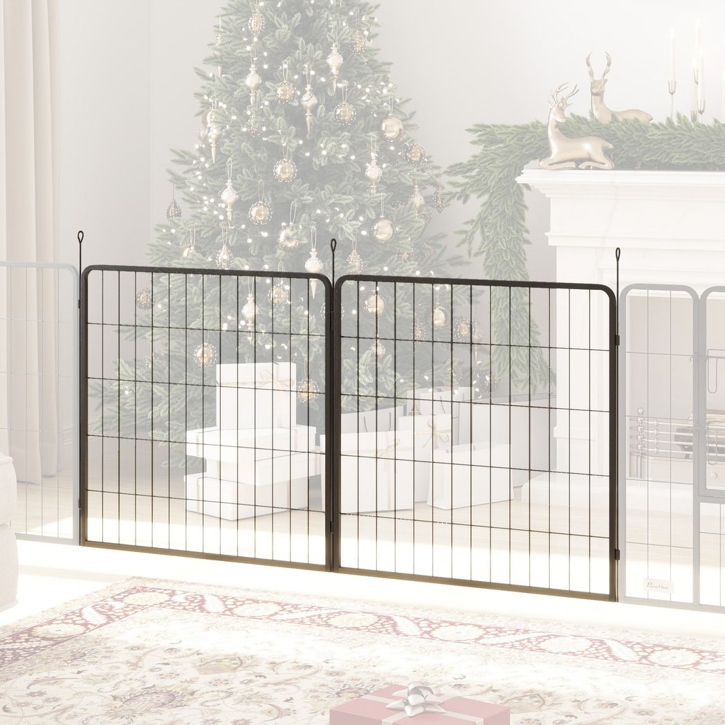 PawHut Dog Playpen, 6 Panels Puppy Pen Dog Playpen, 80cm High