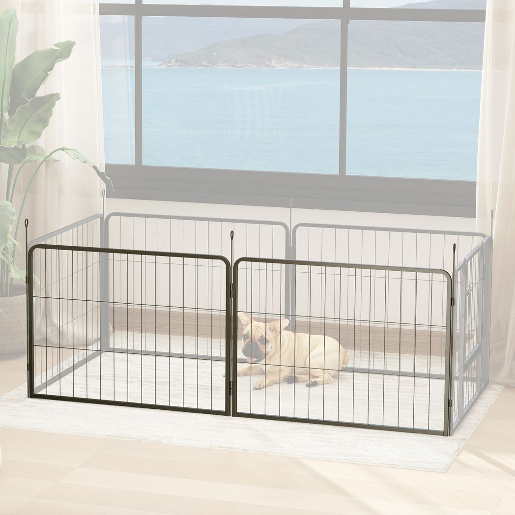 PawHut Dog Playpen, 6 Panels Puppy Pen Dog Playpen, 80cm High