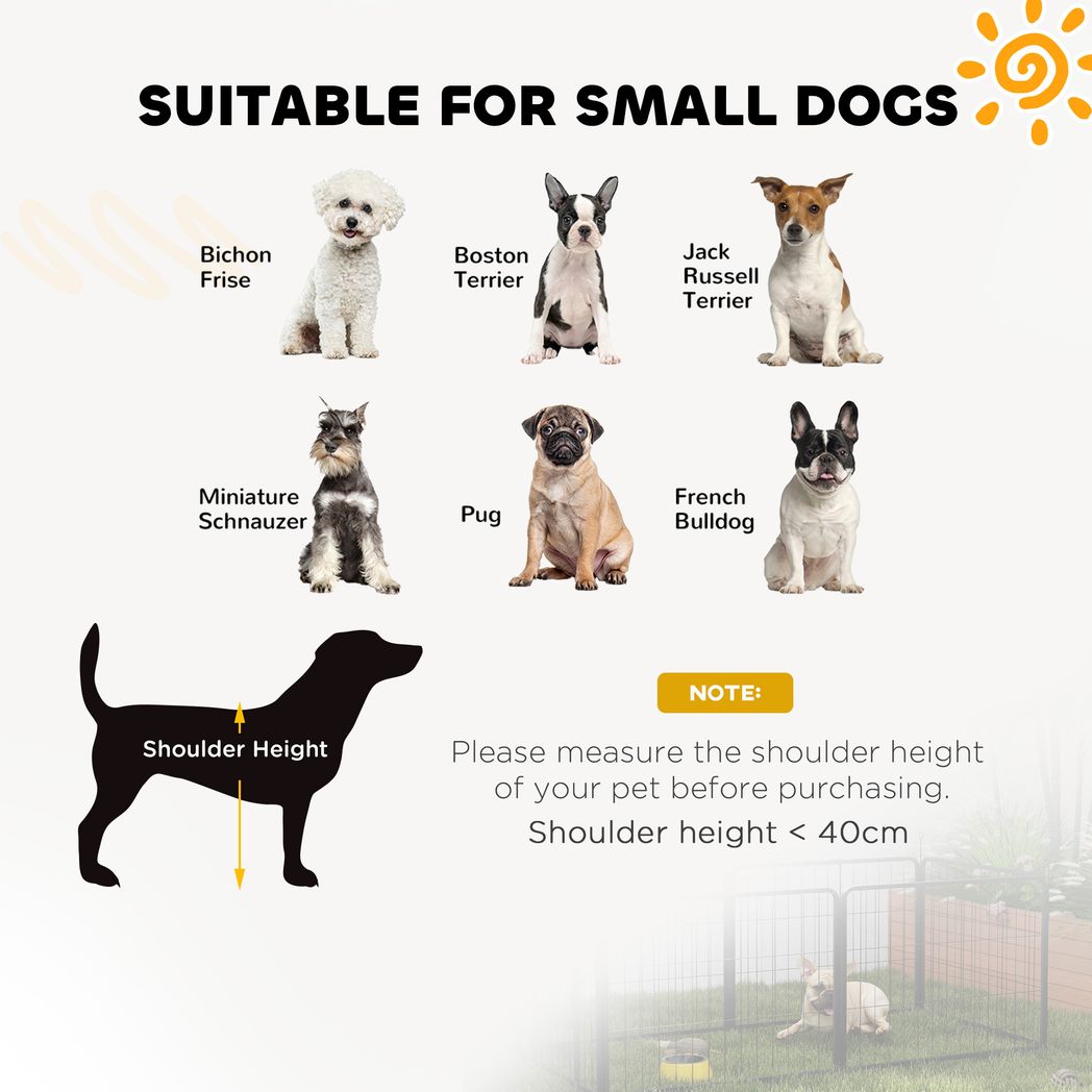 PawHut Dog Playpen, 6 Panels Puppy Pen Dog Playpen, 80cm High