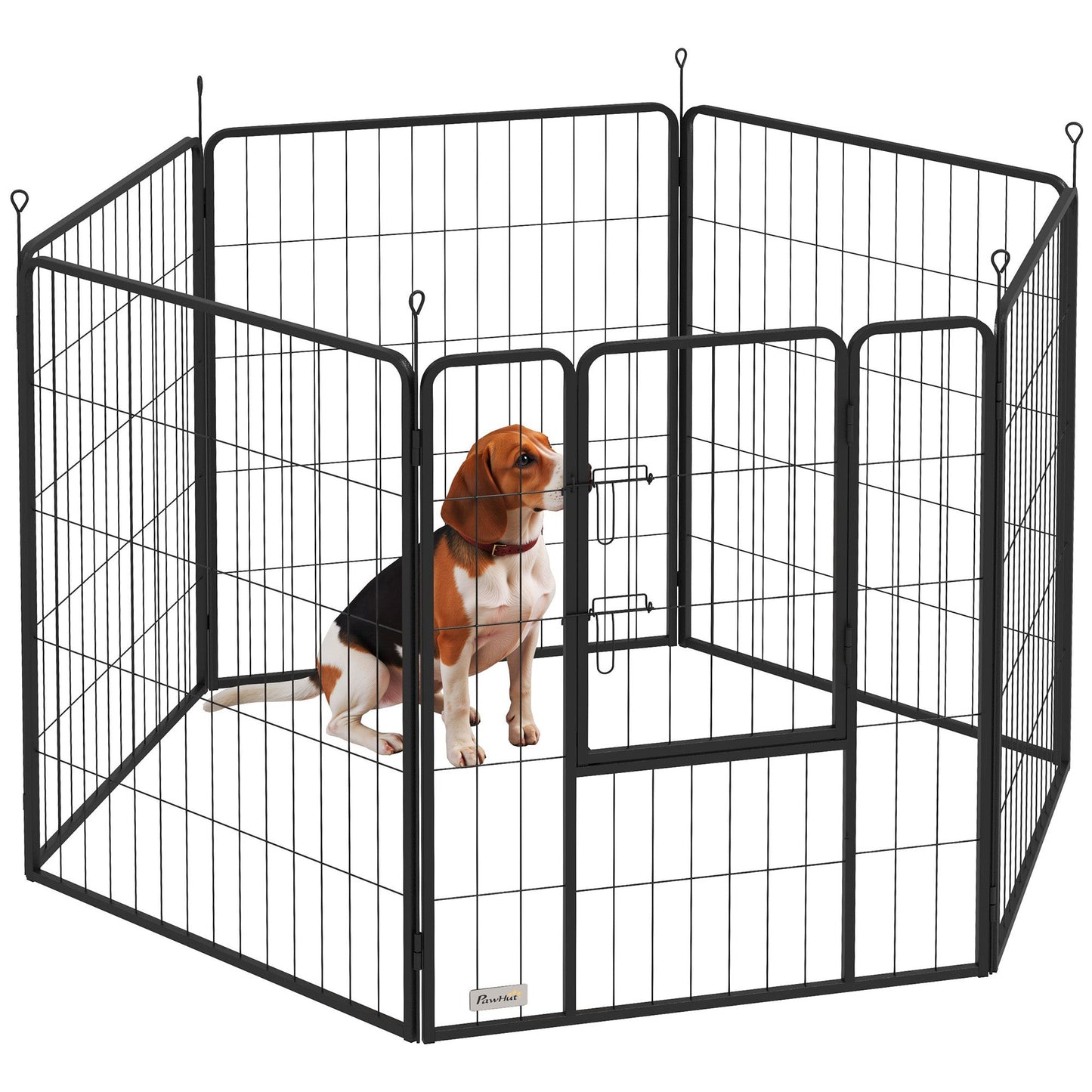 PawHut Dog Playpen, 6 Panels Puppy Pen Dog Playpen, 80cm High