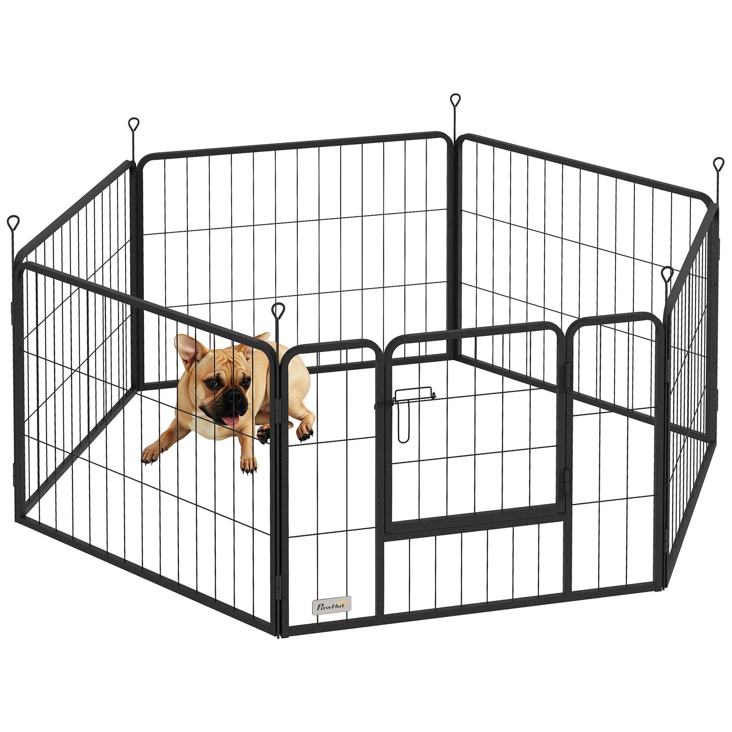 PawHut Dog Playpen, 6 Panels Puppy Pen Dog Playpen, 80cm High