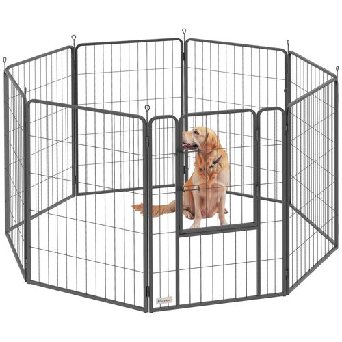 PawHut Dog Pen, 12 Panels Puppy Pen for Small Dogs, 60cm High
