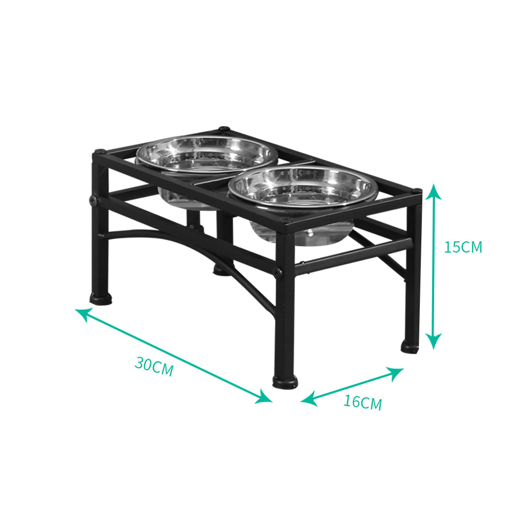 NNEIDS PaWz Dual Elevated Raised Pet Dog Feeder Small